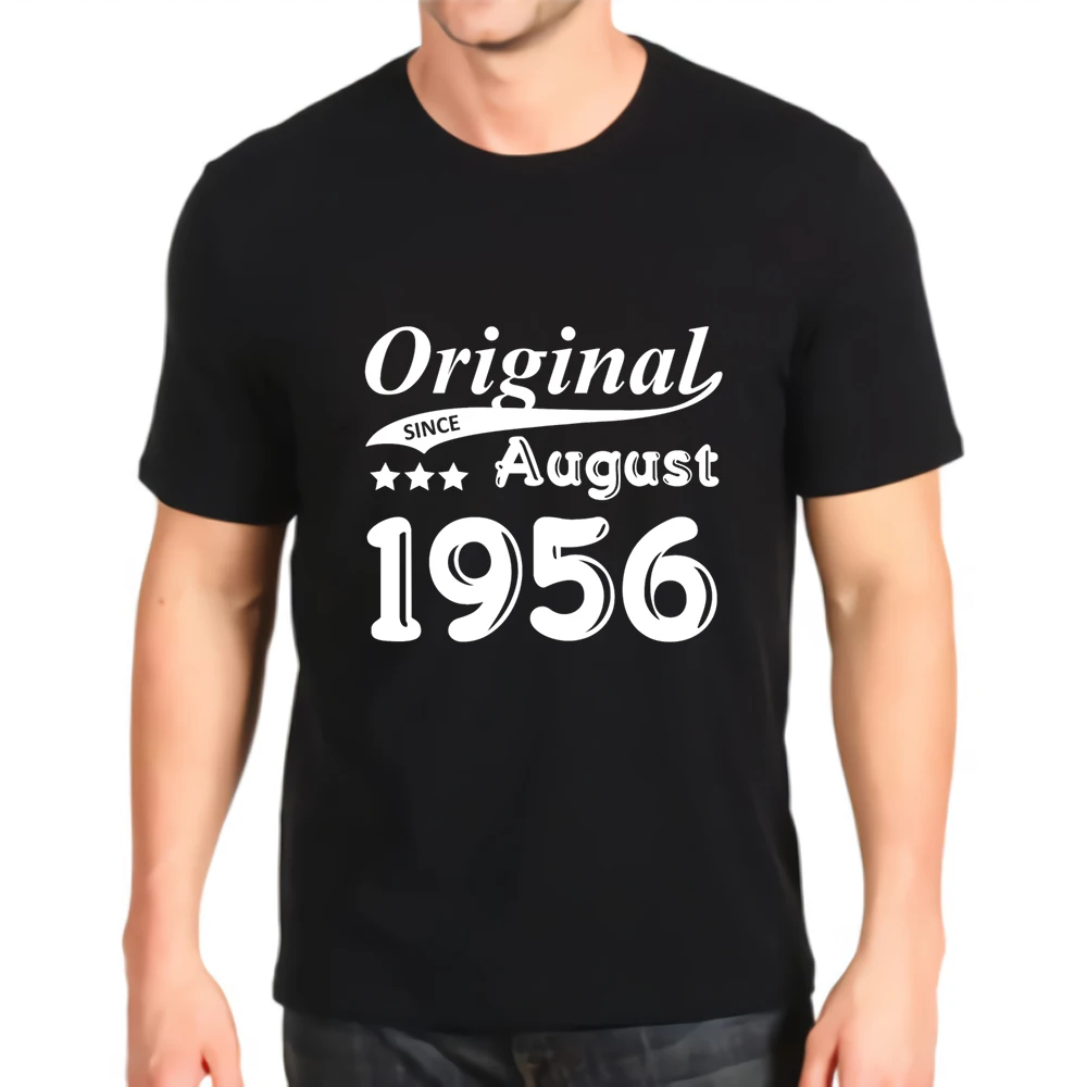Модная футболка с принтом новинка оригинал августа 1956 года свободные футболки по