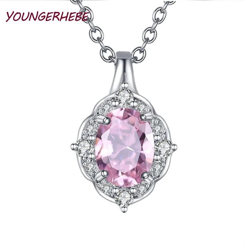 Высококачественный простой индивидуальный кулон Овальный AAA кубический циркон