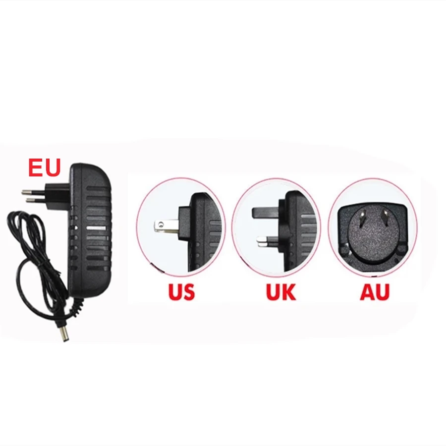 5 штук 12V 2A 2000mA AC 100V-240V конвертер адаптер DC Питание стандарта ЕС США Великобритании