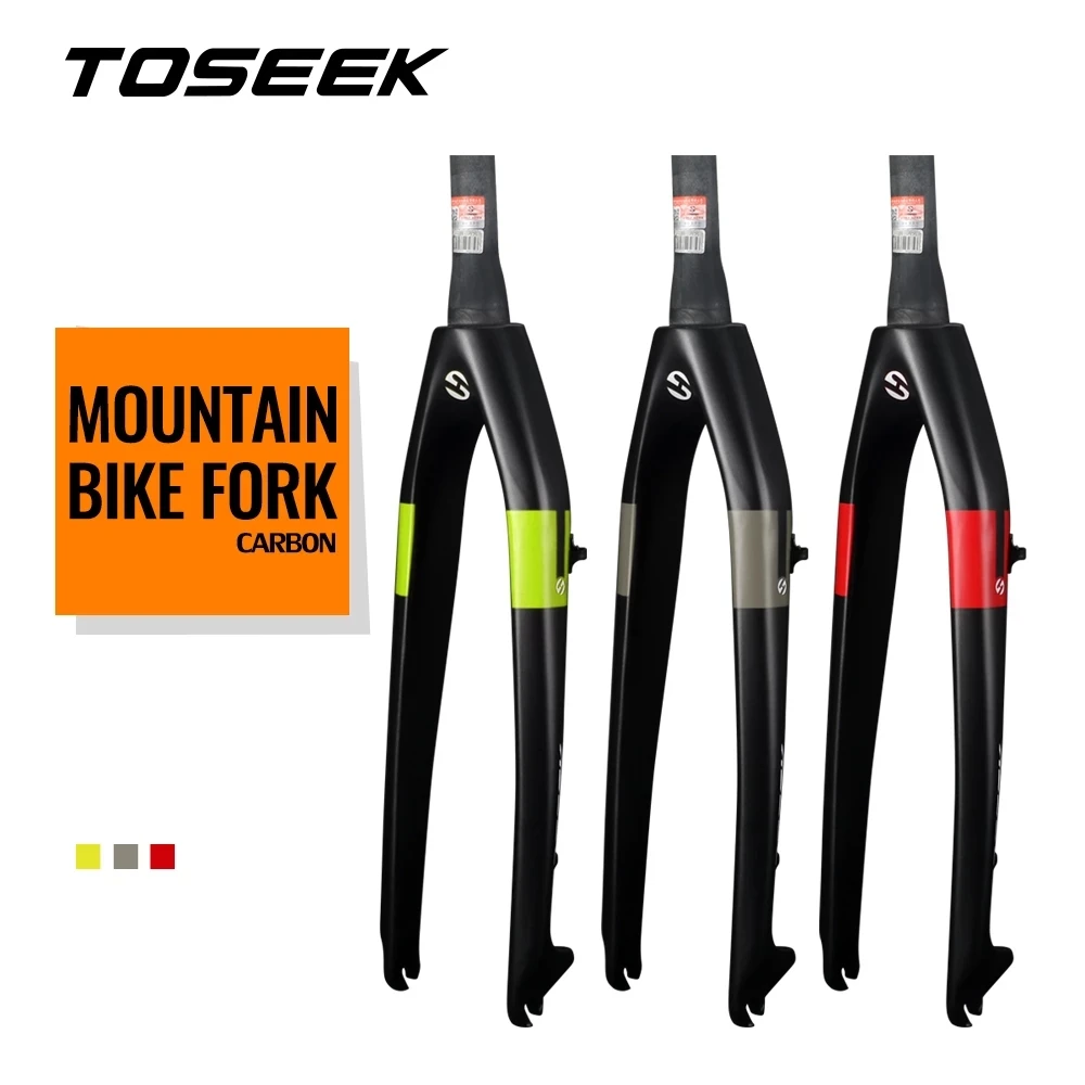

Mountain Bike Full Carbon Fiber Forks MTB Bicycle Tapered Fork Rigid Straight Disc Brake Bike Fork 26/27.5/29er