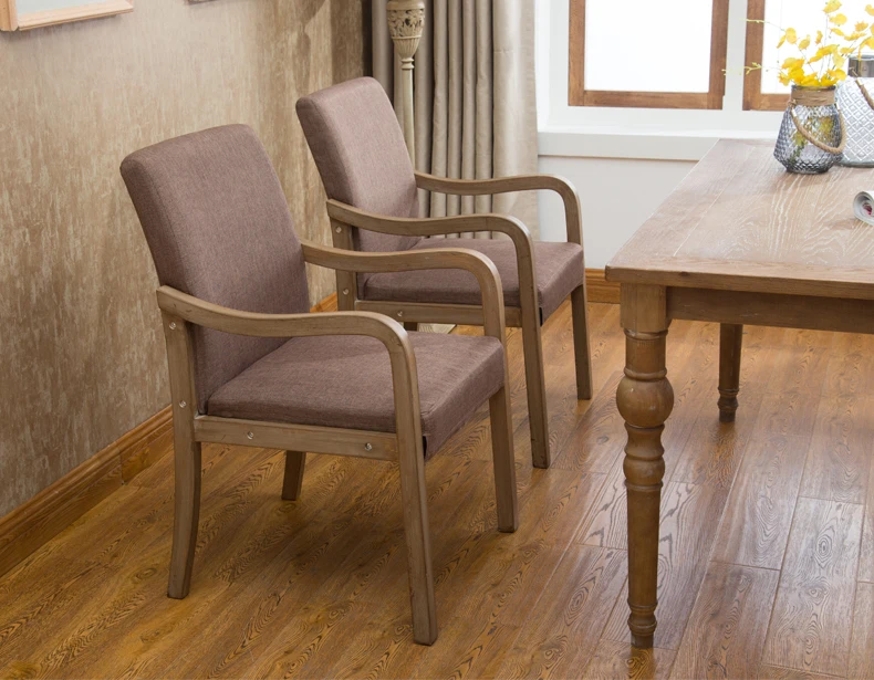 Современные стулья из цельного дерева простой Северный стул домашний для учебы