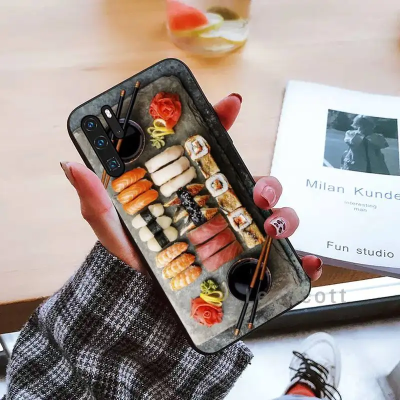 

Japanese cuisine sushi - Phone Case black For Huawei honor Mate mate P 10 9X 10i 20 30 40 y7 lite pro p smart 2019