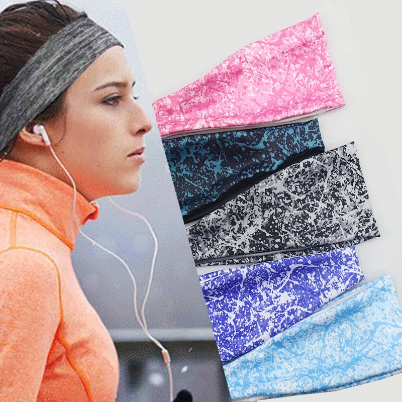 

Sports Headband Yoga Fitness Elasticity Antiperspirant and Breathable Headband Sport Head Bands for Women Men's Running Headband