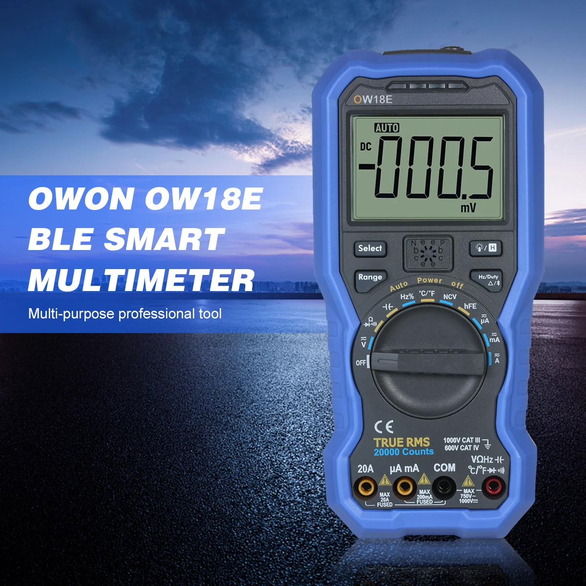 Мультиметр OW18E Smart BLE 1/2 4 0 разряда цифровой ЖК-мультиметр с истинным