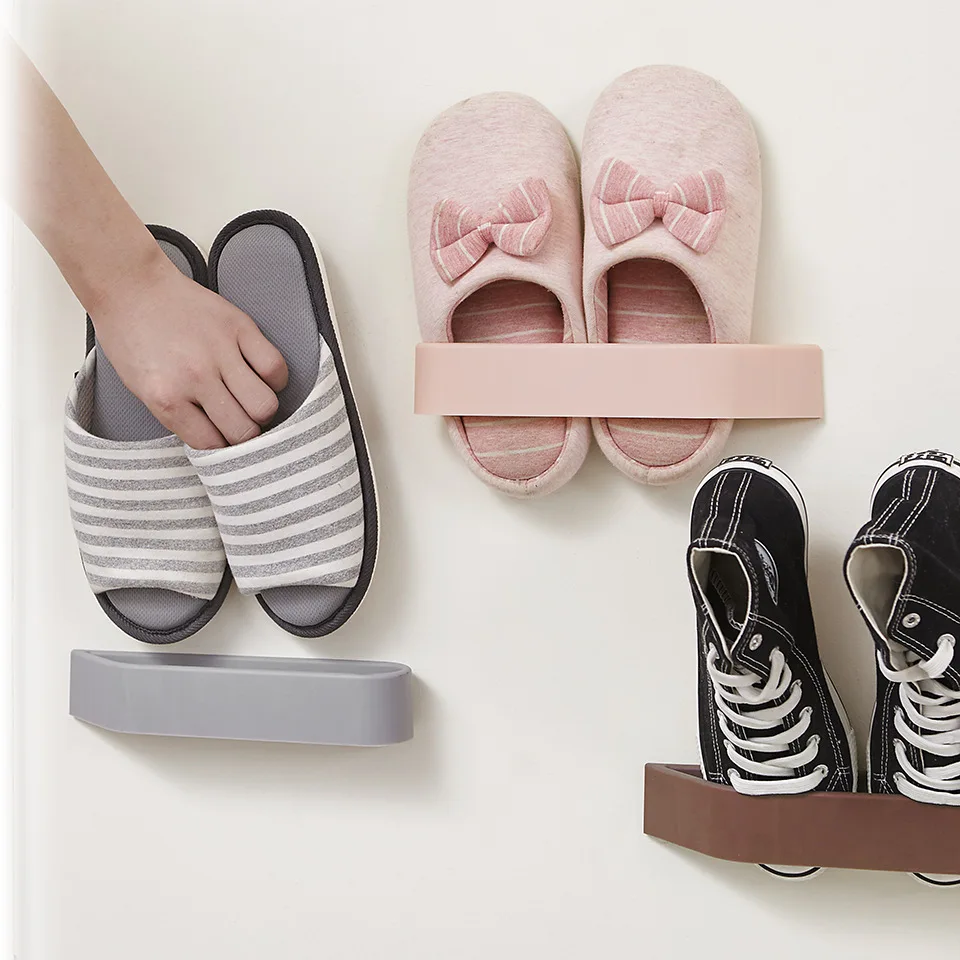 L. H.s Бытовая настенная перфорированная стойка для обуви ванной комнаты