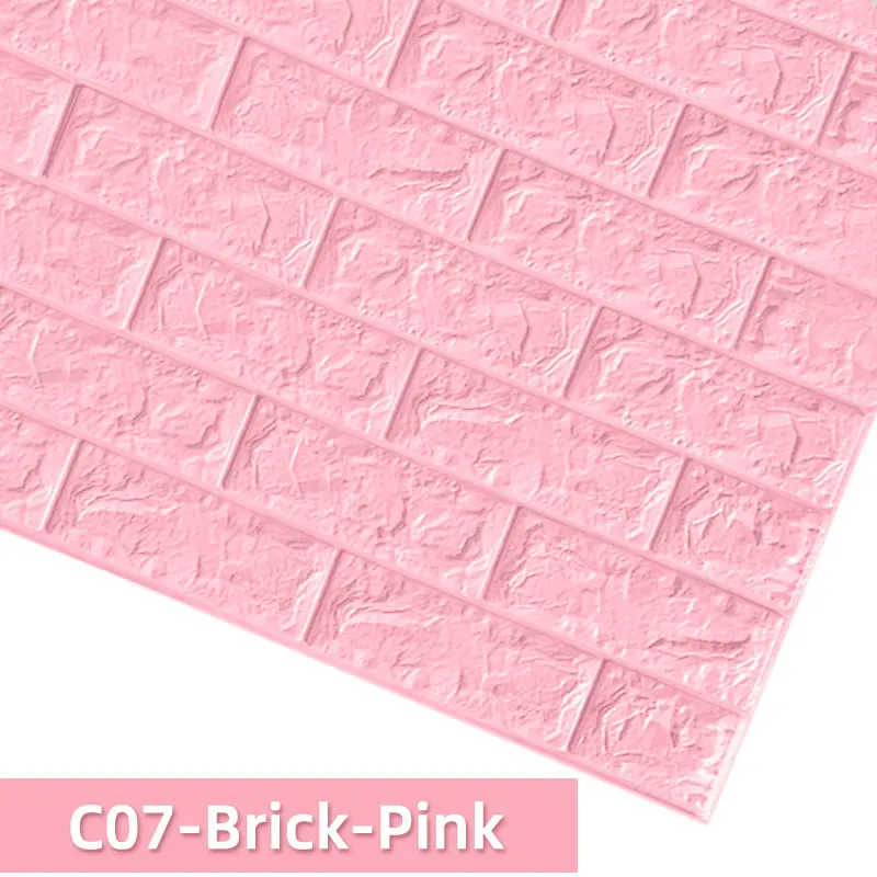 C07-Brick-Pink Kaguyahime 3D водонепроницаемые обои кирпич DIY самоклеющиеся наклейки s Декор домашний стикер для кухни для детской комнаты мраморные обои - Цвет: C07-Brick-Pink