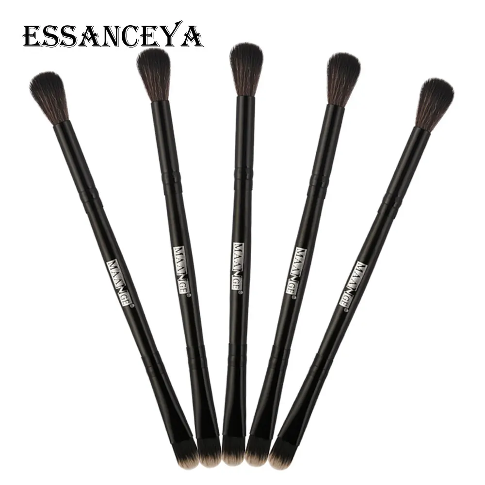 ESSANCEYA, 5 шт., Профессиональный набор кистей для макияжа, косметический инструмент для макияжа, тени для век, подводка для глаз, кисть для смешивания, мягкие черные кисти для макияжа