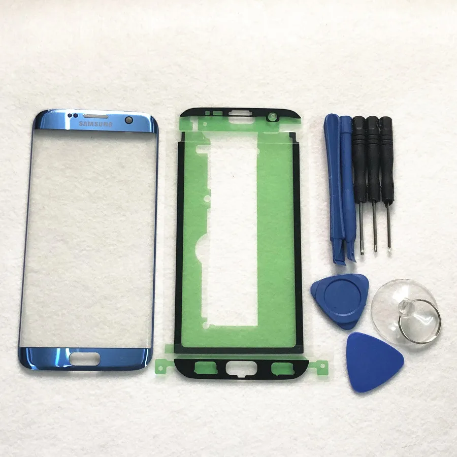 Замена внешнего стекла для samsung Galaxy S7 Edge G935 SM-G935F G935FD ЖК-дисплей сенсорный экран передняя внешняя стеклянная линза+ инструмент