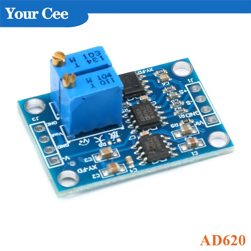 AD620 AC DC усилитель напряжения сигнала контрольно измерительная Модульная плата 3