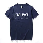 Футболка с надписью I'm Fat, забавная женская футболка с коротким рукавом, хлопковая модная футболка с коротким рукавом