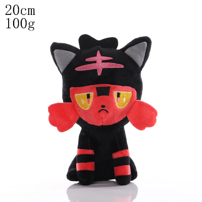 Плюшевые аниме игрушки для кошек Litten Rowlet popplio милая мягкая машинка когтей кукла детей подарок|Мягкие