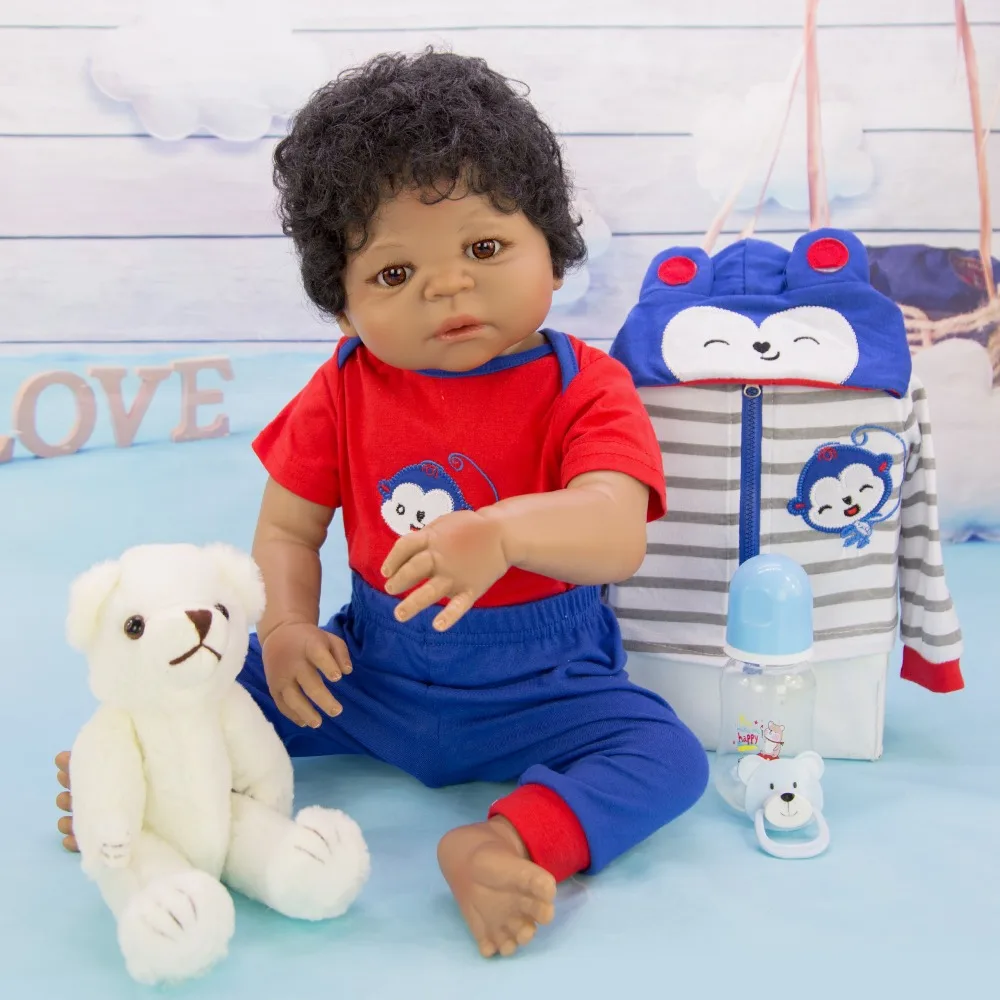 Силиконовая кукла новорожденный 55 см 22 дюйма | Игрушки и хобби