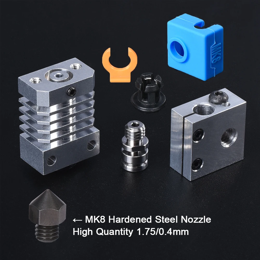 All CR10 And Nozzle Все металлические CR10 радиатор обновленный комплект Hotend для CR10 Ender3 титановый тепловой выключатель микро Швейцарский радиатор трубы 3d принтер экструдер - Цвет: All CR10 And Nozzle