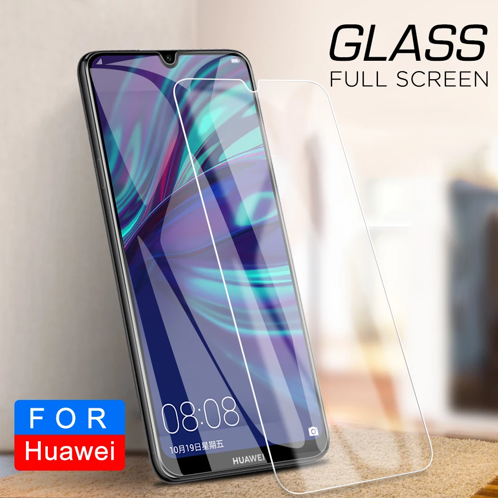 Защитное стекло для huawei Y7 2019 Prime hauwei pro y7pro закаленная Передняя пленка телефона