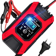 FOXSUR  7A 12V 7-Stage Automatic Smart Fast Battery Charger   Car Motorcycle Pulse Repair Charger  Lead Acid Battery Charger