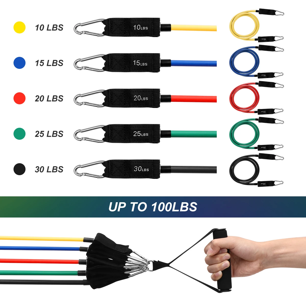 Clдоed 11 шт./компл. набор эспандеров для фитнеса тренировок Эспандер мужчин и