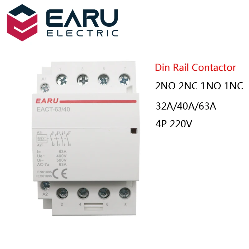 Модульный контактор переключатель переменного тока 220 В 230 50/60 Гц|Замыкатели| |