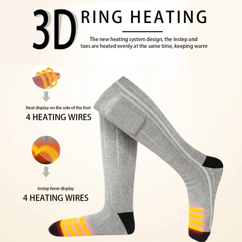 2021 зимние носки с электрическим подогревом из углеродного волокна для женщин