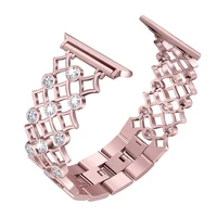 fran 18v women bling diamond bracelet for apple watch band series 6 se 5 4 3 strap for iwatch 40mm 44mm 38mm 42mm metal belt