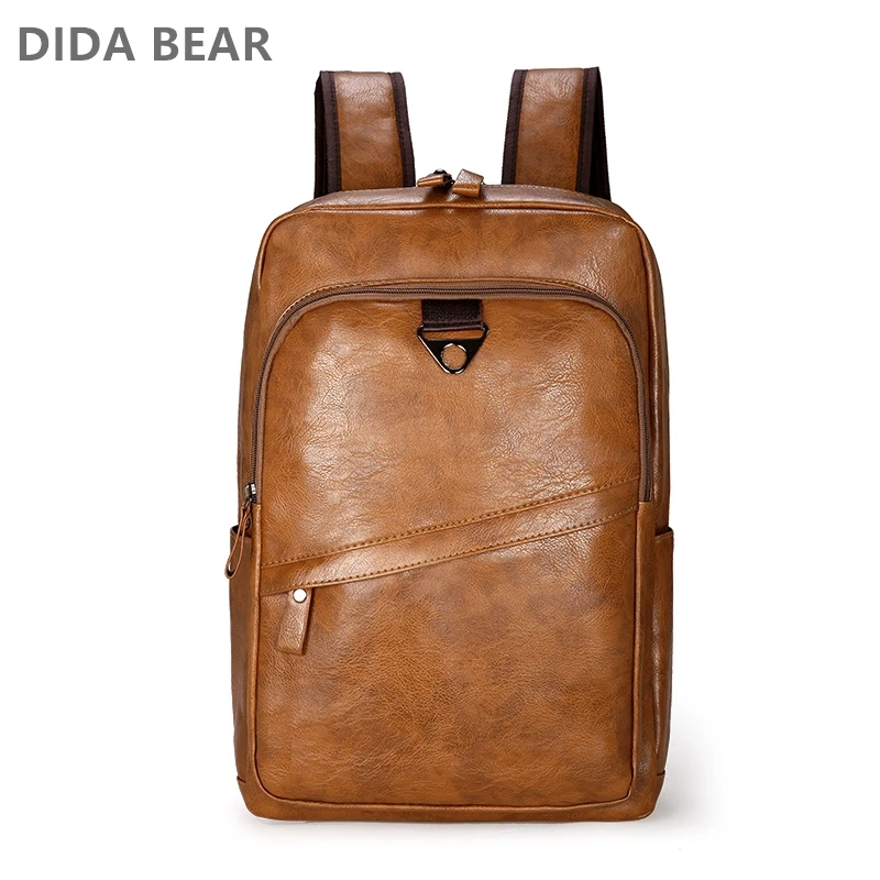 DIDA BEAR мужской рюкзак из искусственной кожи большой для ноутбука повседневная