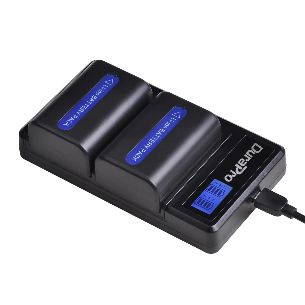 Комплект из 2 предметов 1800 мА/ч, NP-FM50 NP FM50 Камера Батарея+ ЖК-дисплей USB Зарядное устройство для sony NP-F550 F570 F770 F750 F960 F970 FM500H FM70 QM91D QM71