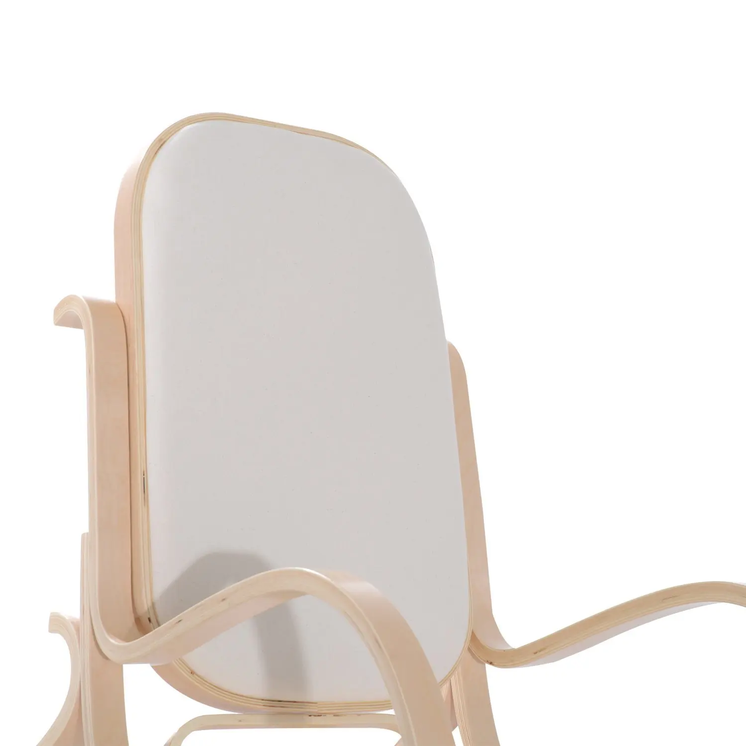 HOMCOM Silla Balancin Mecedora tipo Sillon de Madera para Descanso o Lactancia Estilo vintage con Esponja 53 5x97x101 cm| |