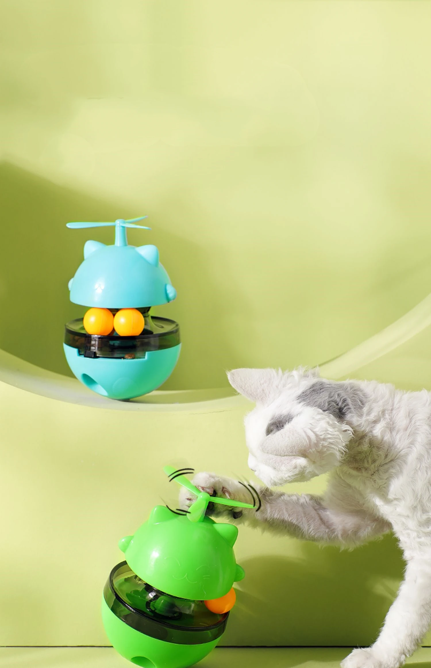 Cat Toys Tumbler Cat Feed Toys Cat Turntable Toy
