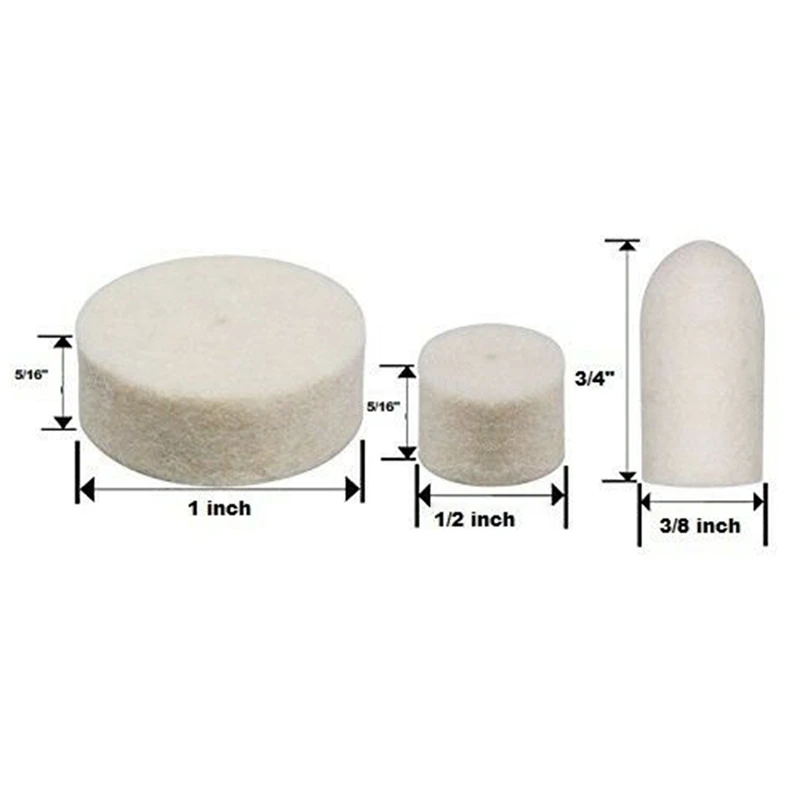 GTBL 88 шт шерстяные войлочные полировальные круги Buff Pad с оправкой для всех