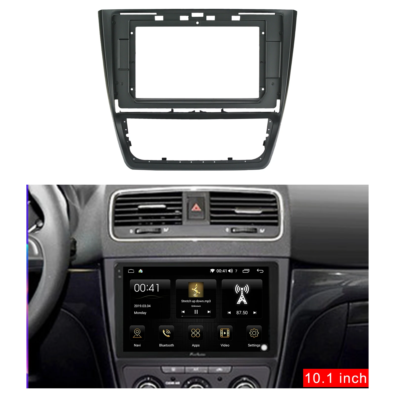 10.1inch 2din Car Radio Fascia For SKODA YETI 2014-2019 Double Din Fascias Audio Fitting Adaptor Dash Installation DVD Frame | Автомобили