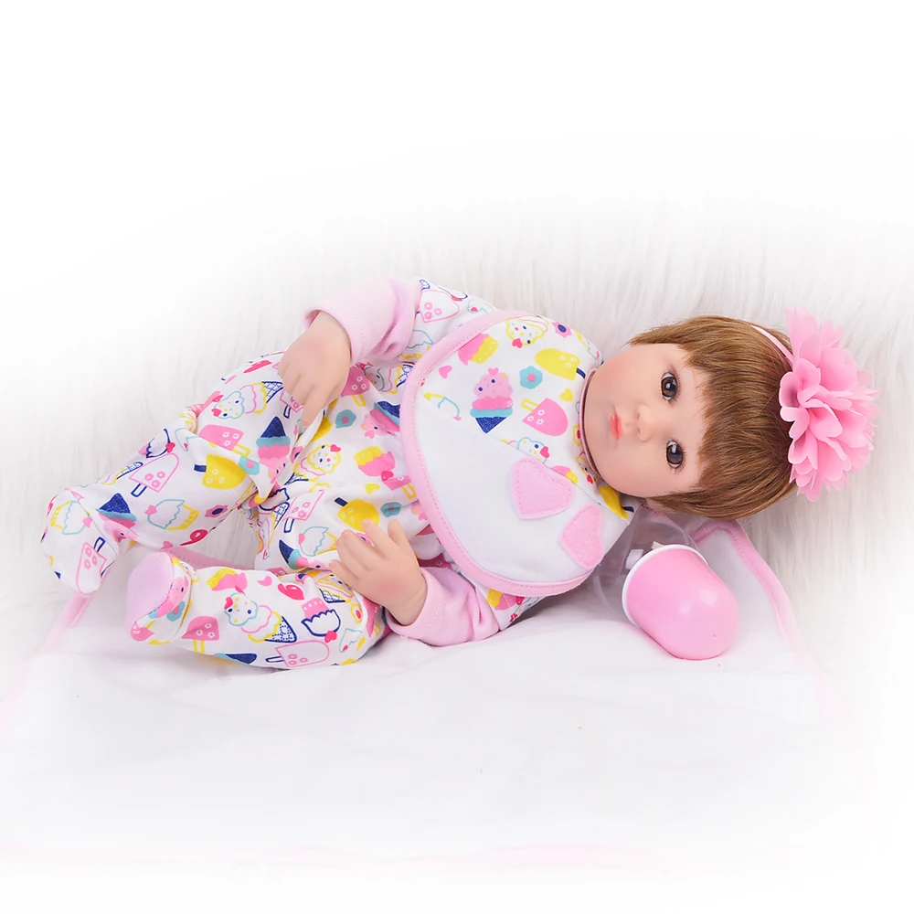 42 см 3/4 силиконовая кукла для новорожденных Нетоксичная bebe ручная работа игрушка