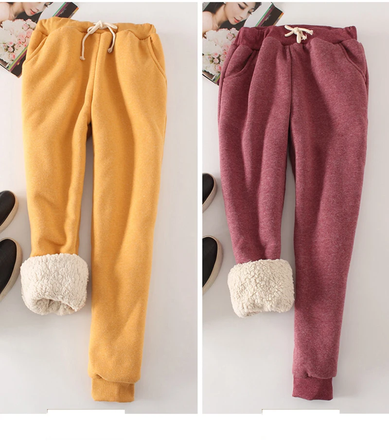 Женские шаровары повседневные свободные кашемировые однотонные с карманами