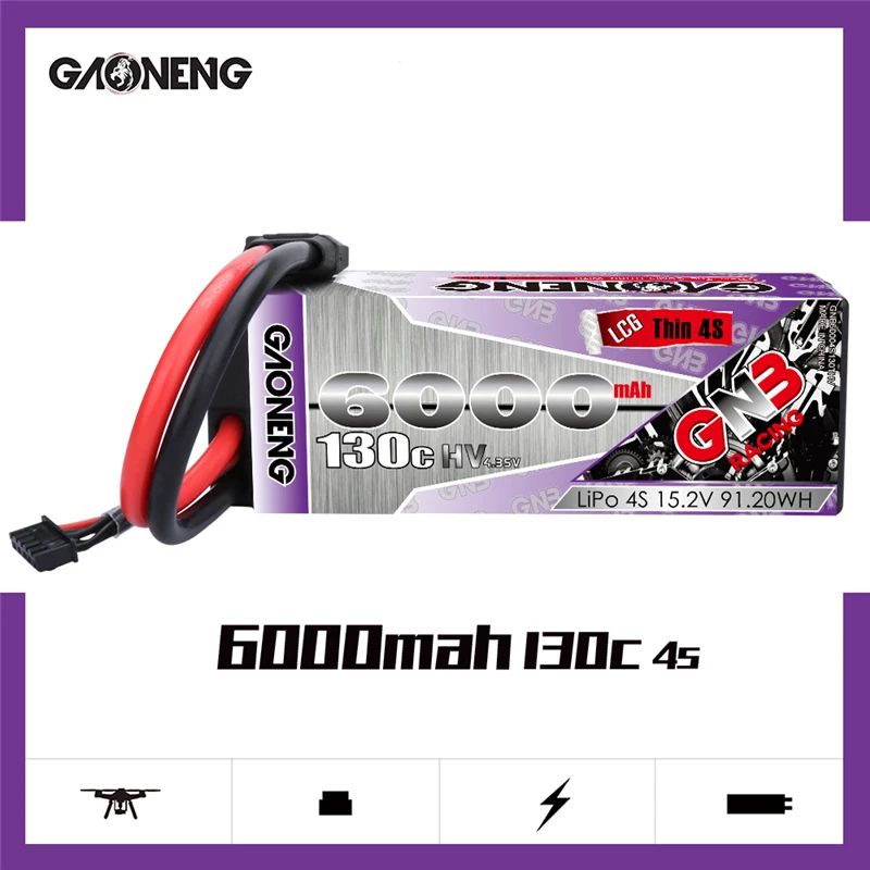 Набор аккумуляторов Gaoneng GNB 6000 мА · ч 4S в 15 2 C HV LiPo штекер XT90 T для радиоуправляемого
