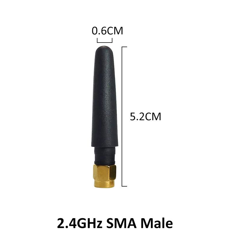 Grandwisdom 10pcs 2.4G antenna 2-3dbi sma male wlan wifi 2.4ghz antene pbx iot module router signal receiver antena high gain
