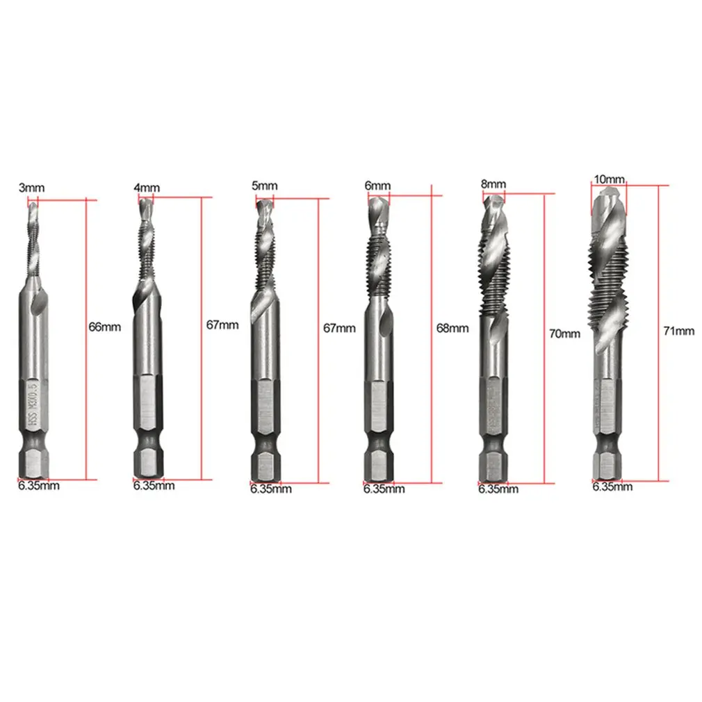 

Hex Shank Drilling And Tapping Integrated Wire Tapping Tap Bit High Speed Steel 4341 Metric Tap For Screw Machine