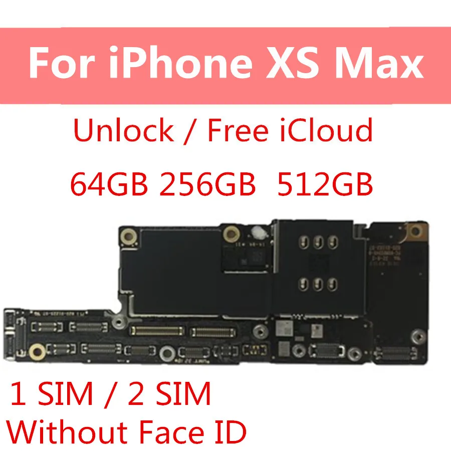 Разблокированная материнская плата для iPhone X XS XR MAX 11 / Pro Max с/без Face ID 7 логическая