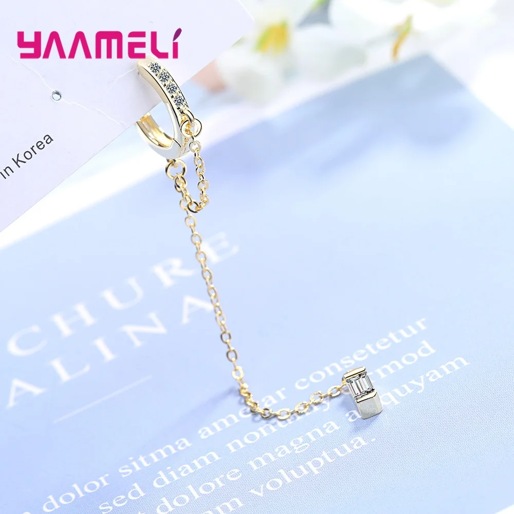 100% Стерлинговое Серебро 925 пробы милые модные серьги-капли для женщин и девочек