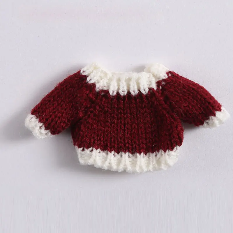 7 only clothes Ob11 Кукла Одежда 1/12 1/8 bjd детская одежда глиняная кукла красивый узел свинья бегать детский вязаный свитер кардиган пальто кукла аксессуары - Цвет: 7 only clothes