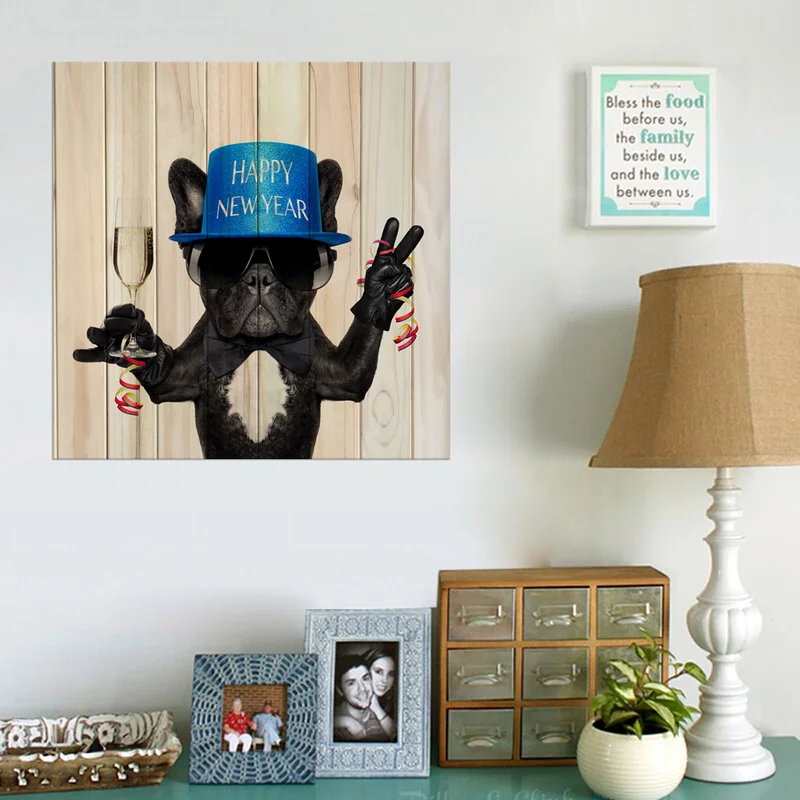 Цельнокроеное платье забавные плакаты с изображениями собак и принты Гостиная