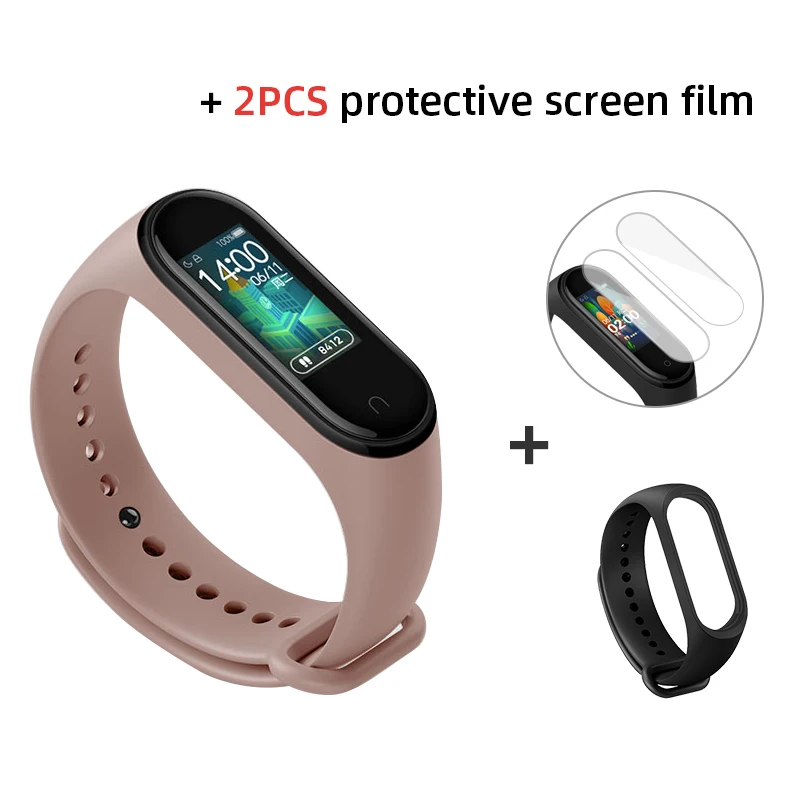 Band 4 add pink Глобальная версия, Xiaomi Mi band 4 Смарт часы, фитнес браслет, трекер сердечного ритма, цветной дисплей, мгновенное сообщение, 135 мА/ч умные часы,xiomi - Color: Band 4 add pink