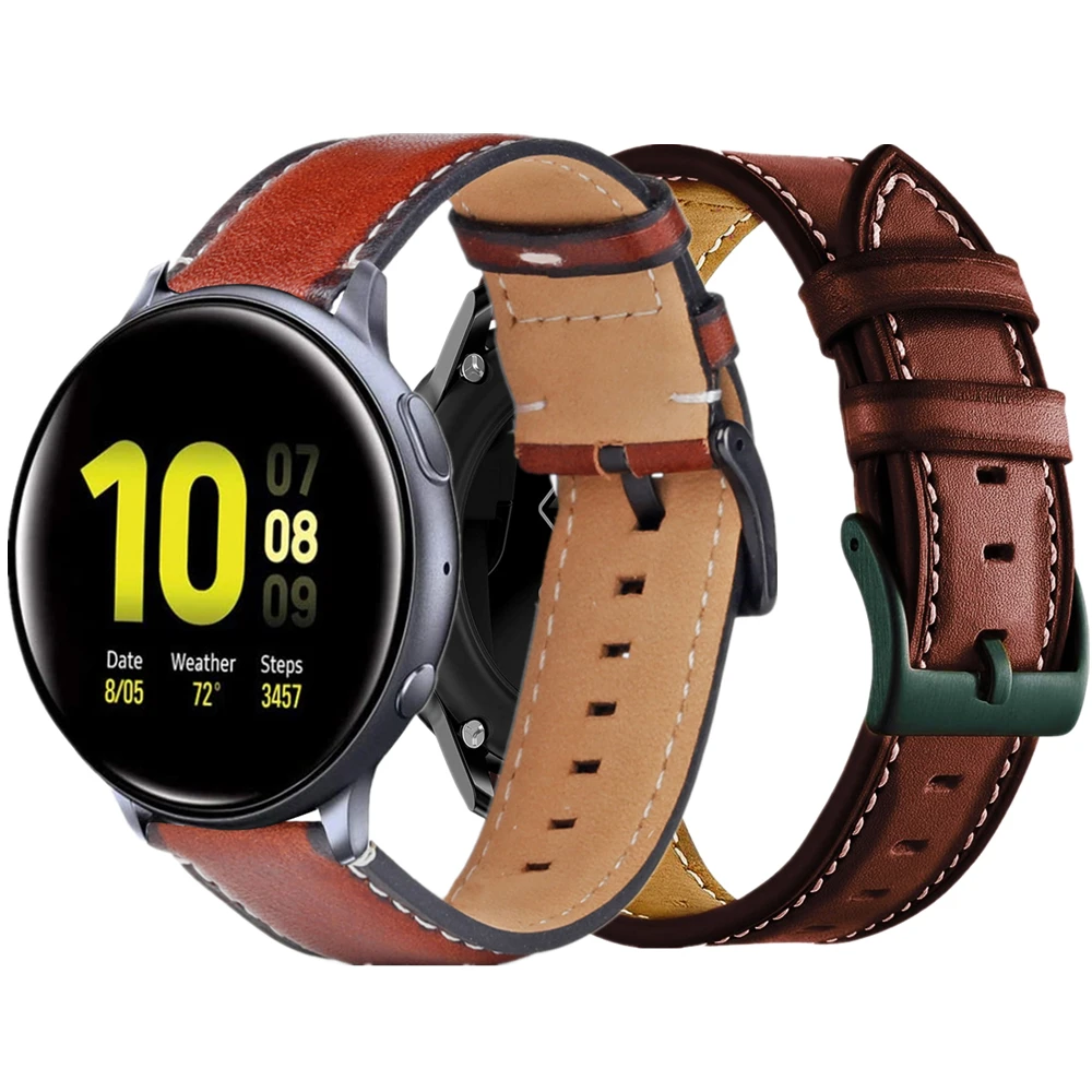 

22mm watch band for Ticwatch Pro 2020 huawei watch gt 2 2e strap leather correa for samsung galaxy watch 46mm amazfit gtr 47mm