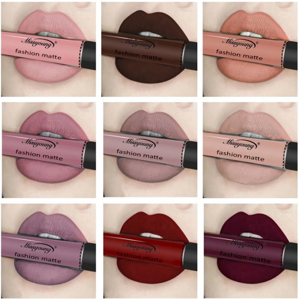 18 цветов жидкая губная помада для макияжа водостойкая матовая ультрастойкая