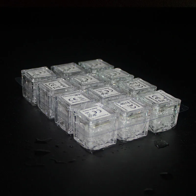 DIY разноцветный светящийся светодиодный кубики льда праздничное свадебное
