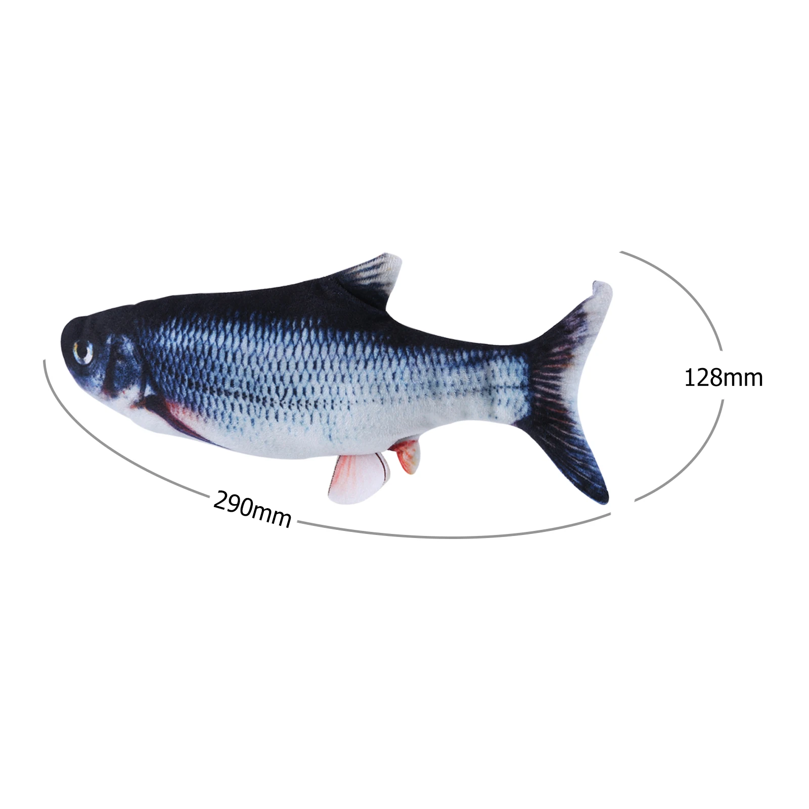 

Cat Toy Fish USB Electric Charging Simulation Dancing Jumping Moving Floppy Fish Cat Toy Interactive Wiggle Catnip Kicker