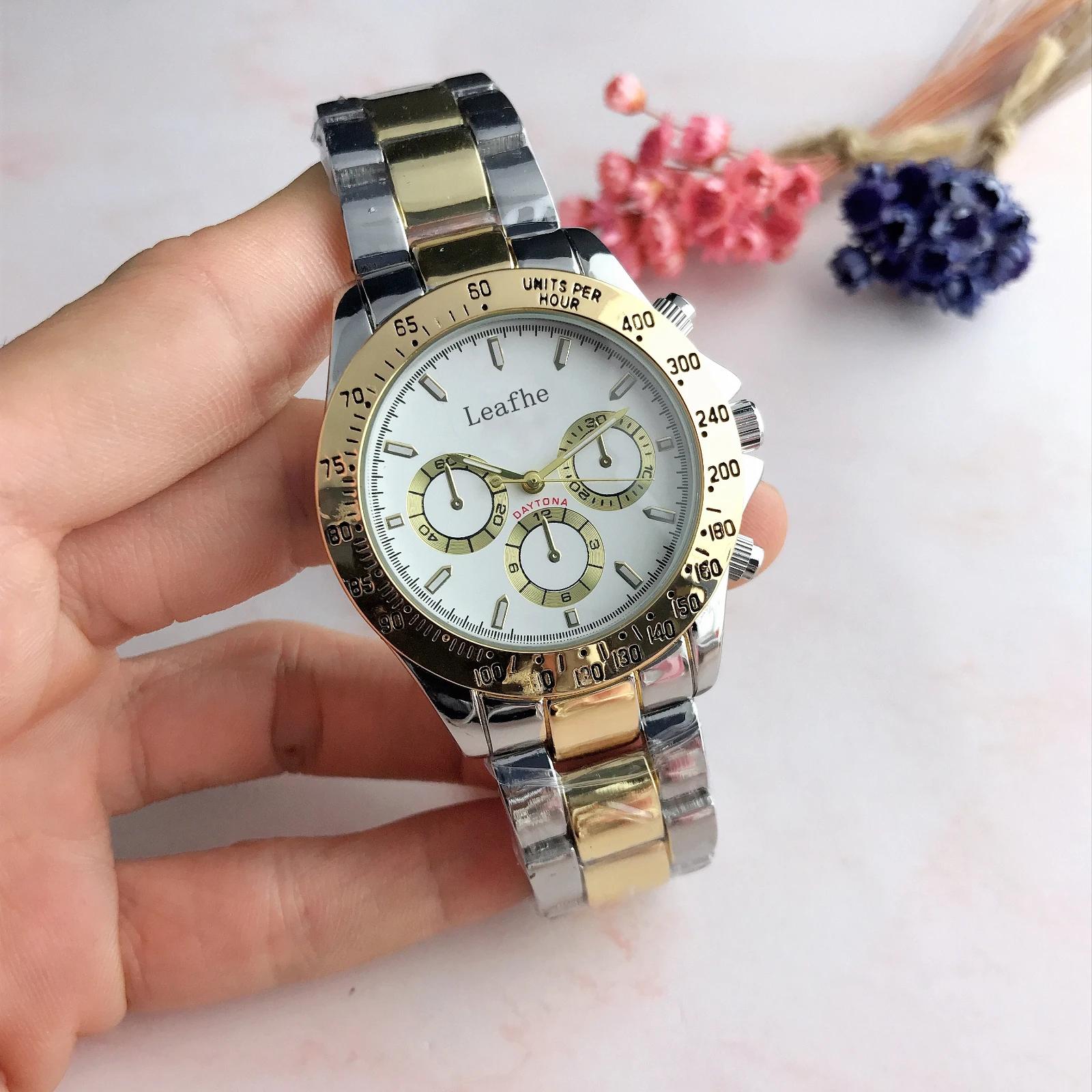 

Fashion Brand Watches Silver Gold Rose Stainless Steel Three Eye Style Strip Nails Quartz Watch Female Clock Reloj Mujer