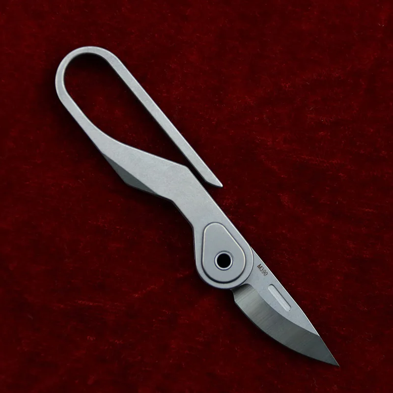Beste Mini Sleutel Mes M390 Blad Opvouwbare Titanium Legering Pocket Multifunctionele Sleutelhanger Tool Brief Opening Gadget Set Outdoor Camping