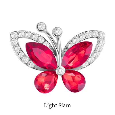 Light Siam Бабочка в форме кнопки кристалл комбинированная металлическая основа Стразы Стильный Кристалл Стеклянные заостренный кончик для шитья одежды ткань Garmen - Цвет: Light Siam