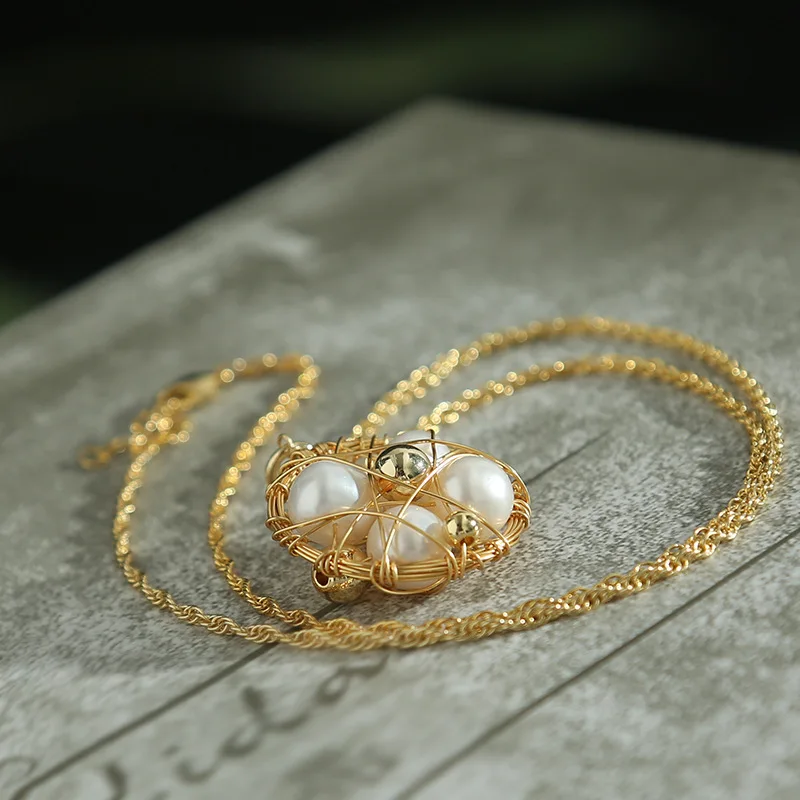 

GREEN PURPLE Natural Fresh Water Baroque Pearl Necklace For Women Girls Wedding Wholesales Luxury Jewelry Pendants Chain