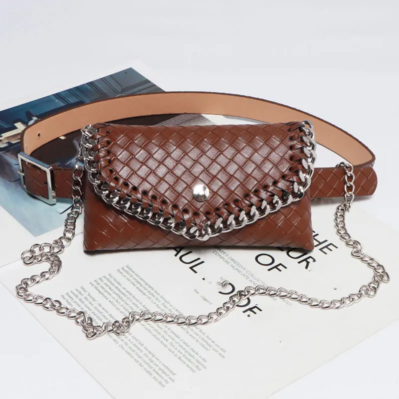 

XITAO Plaid Patchwork Chains Cummerbunds Women Tide Fashion New Style Match All Personality Elegant Goddess Fan Button GCC4240