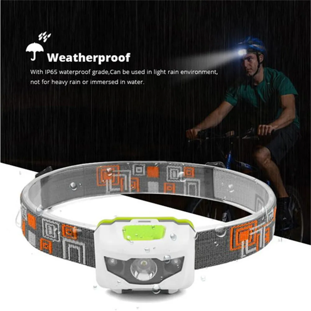 

Налобный мини-фонарь, 4 режима светильник легкий вес, водонепроницаемый светодиодный, для кемпинга, Путешествий, Походов, минисветильник, на...