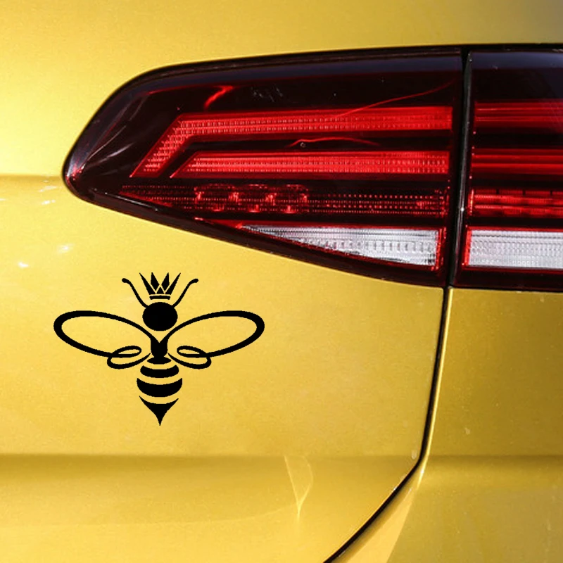 Черная/серебряная Ослепительная Почетная пчела прекрасная виниловая наклейка